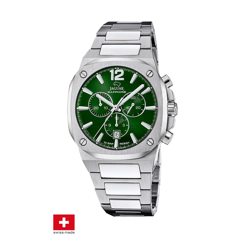 JAGUAR - Reloj J1025/2 Jaguar Swiss Verde Hombre Rondcarre