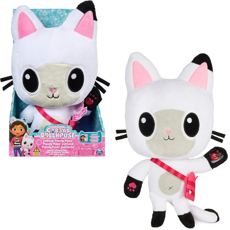 LA CASA DE GABBY - Gabby’s Dollhouse Peluche 33 Cm. Pandy Paws Luces Y Frases