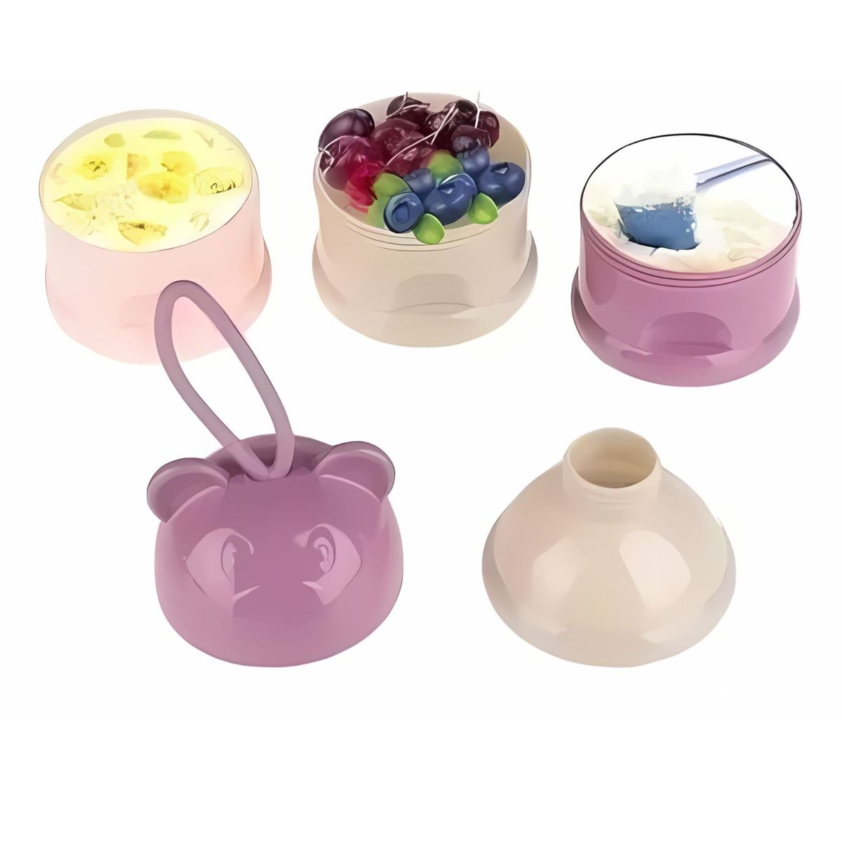 GENERICO - Recipiente Dosificador 4 niveles para Alimento de Bebés