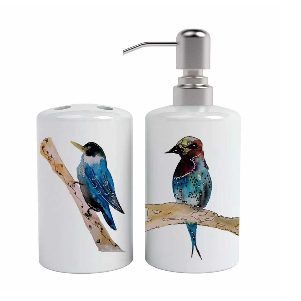 Kit De Baño Pájaros Azules, marca GENERICO - Foto Principal