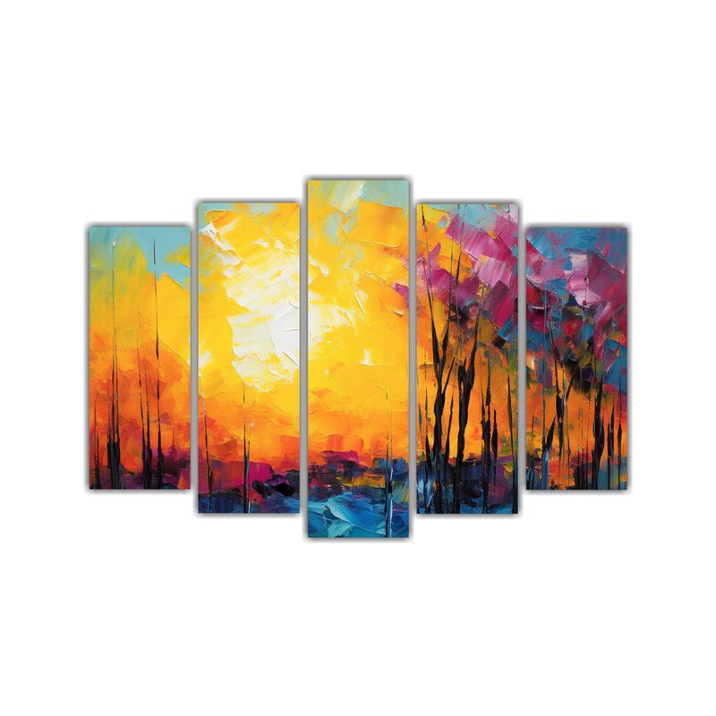 GENERICO - Pinturas Abstractas Vibrantes Para Crear Paisajes Modernos D 100x65cm