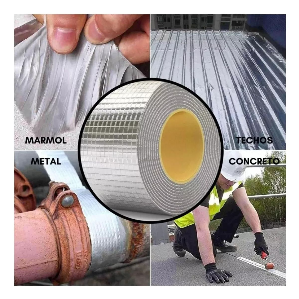 MUNDO MAGIA - Cinta Impermeable Fuerte Térmica Techo Tubo 300mmx5m