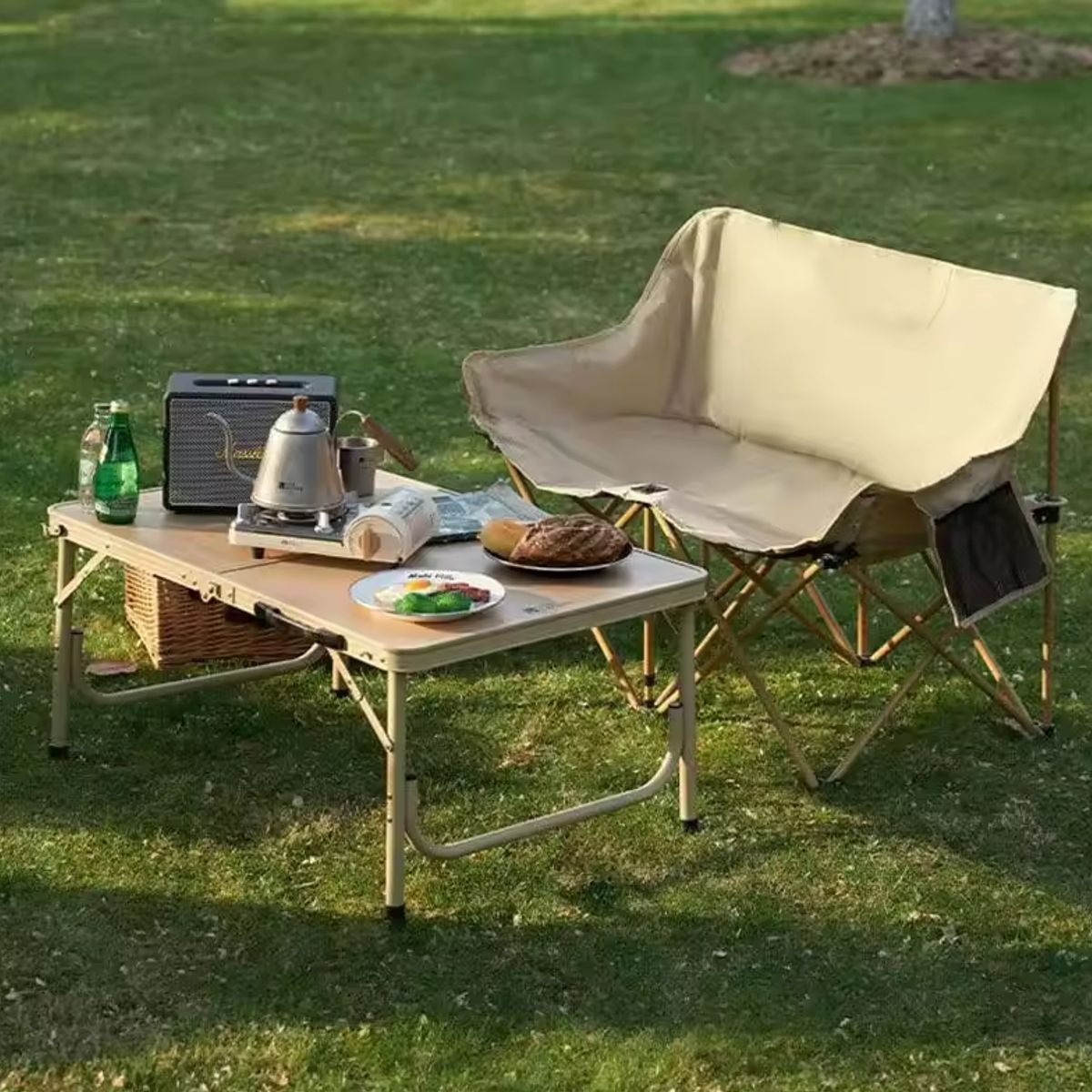 GENERICO - Silla de Camping plegable Doble  Impohogar
