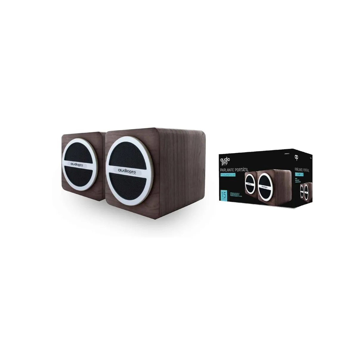 AUDIOPRO - Parlante Doble Satelital Con Bluetooth De 15w Rms - SC