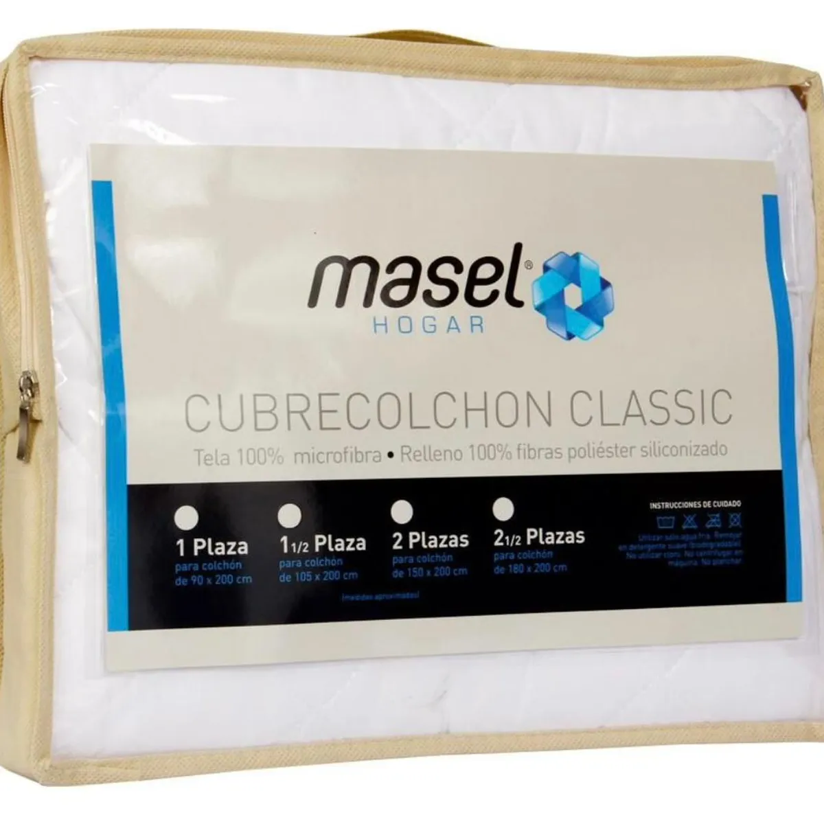 MASEL - cubre colchón 1,5 plazas