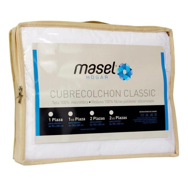 MASEL - cubre colchón 1,5 plazas