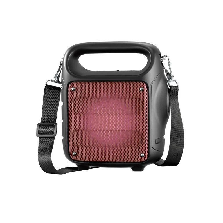 Parlante Bluetooth Con Iluminacion Rojo 5w Rms Portatil - SC