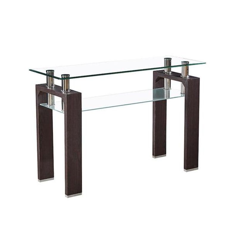 SPAZZIO - Mesa arrimo PRISMA rectangular nogal 115x43x77 cm