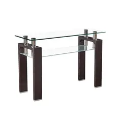 SPAZZIO - Mesa arrimo PRISMA rectangular nogal 115x43x77 cm