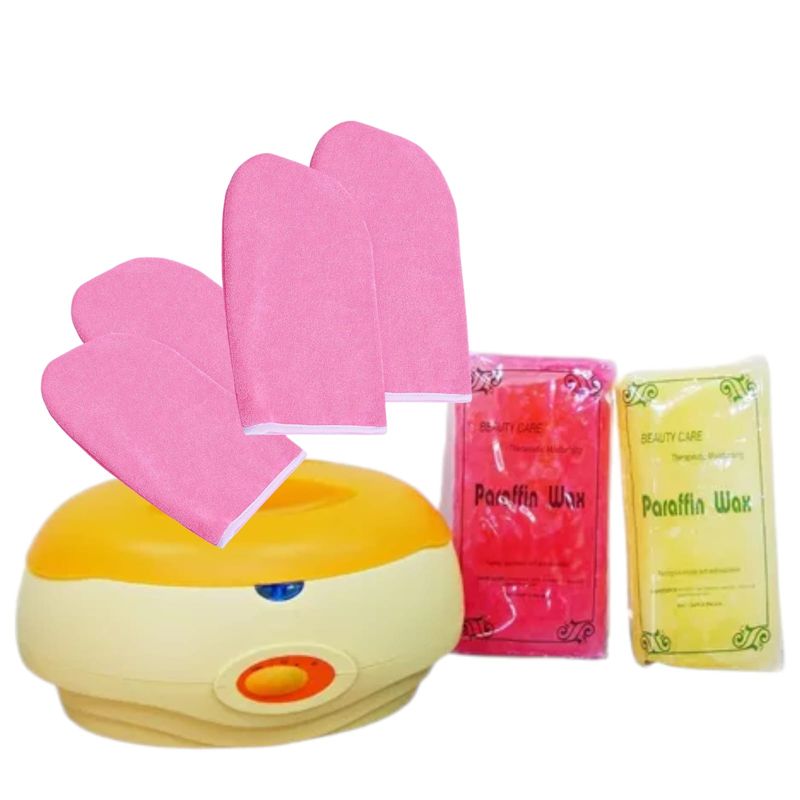 GENERICO - Olla de Parafina de 3 Kg + 2 Par de Guantes +2 Parafina de 450gr