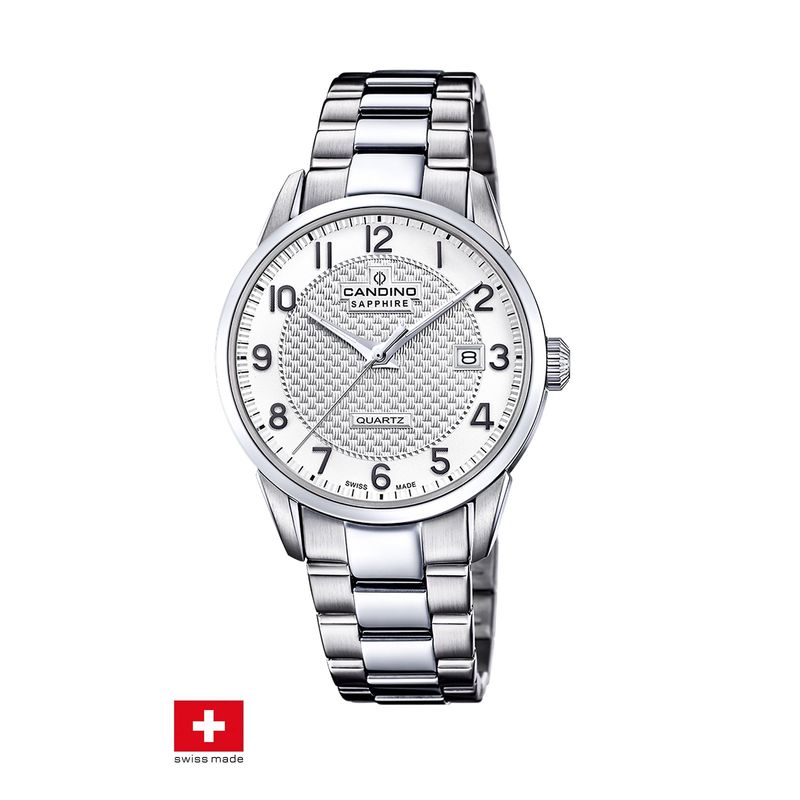 CANDINO - Reloj C4711/A Candino Swiss Plateado Hombre Couple Classic