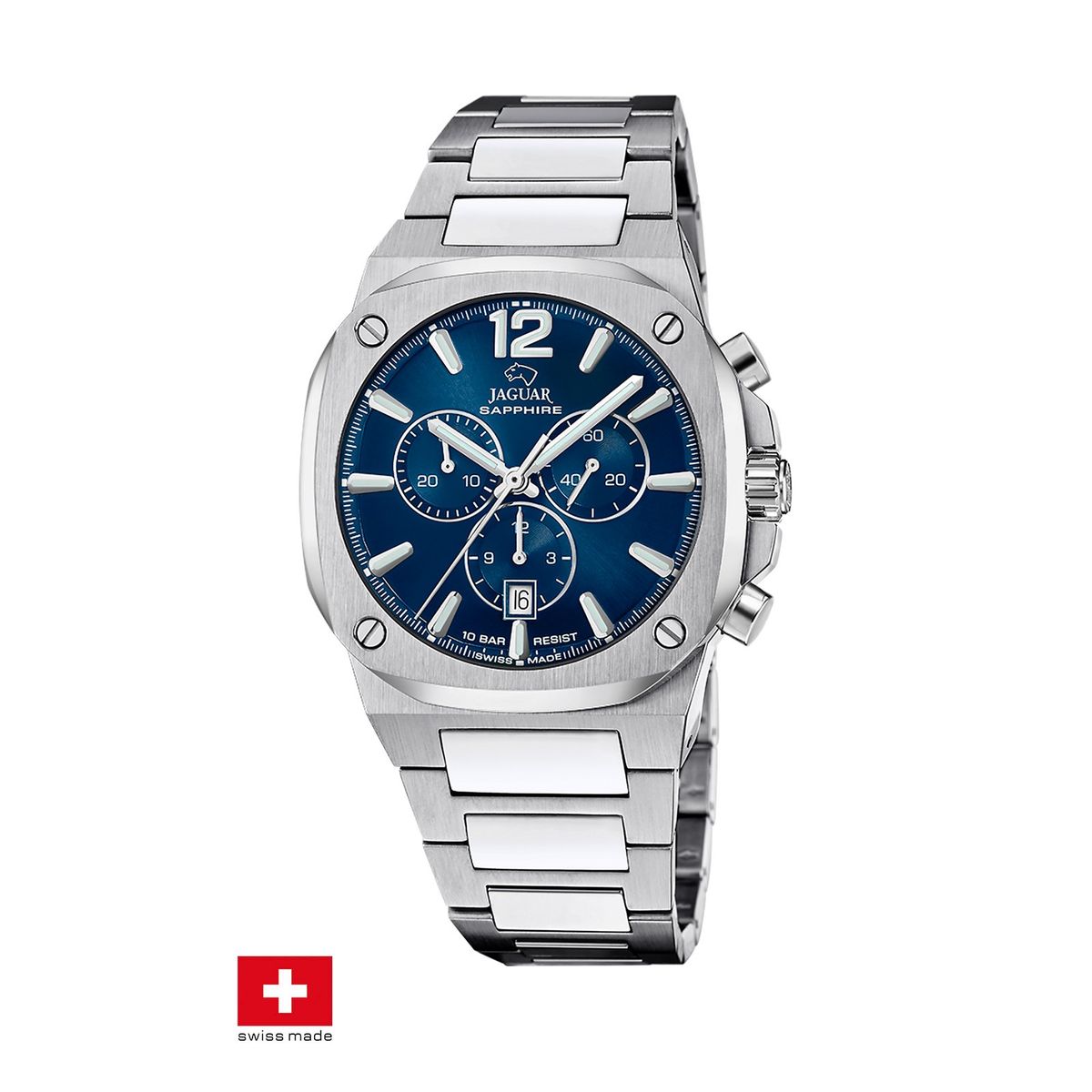 JAGUAR - Reloj J1025/1 Jaguar Swiss Azul Hombre Rondcarre