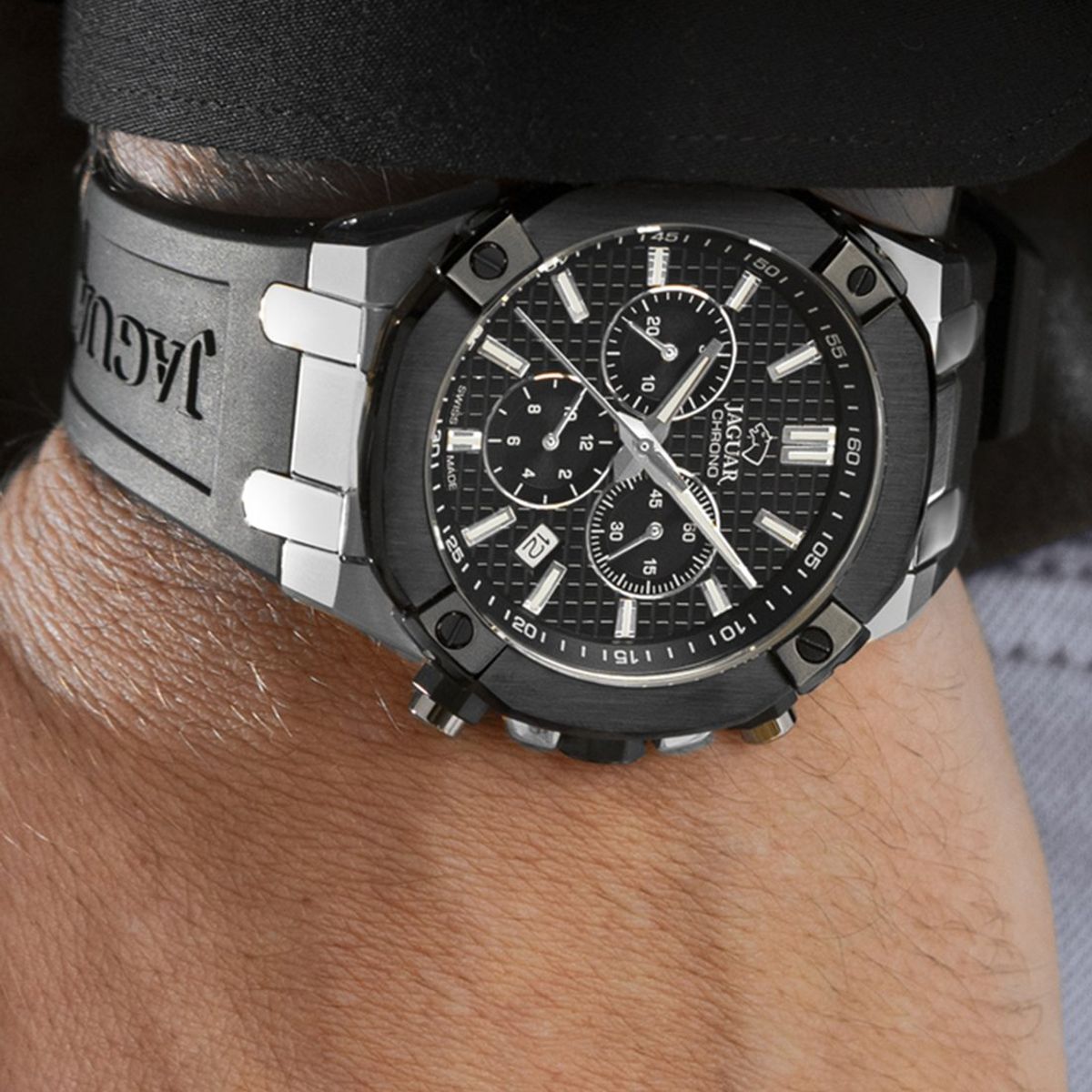 JAGUAR - Reloj J1020/2 Jaguar Swiss Negro Hombre Ceramic