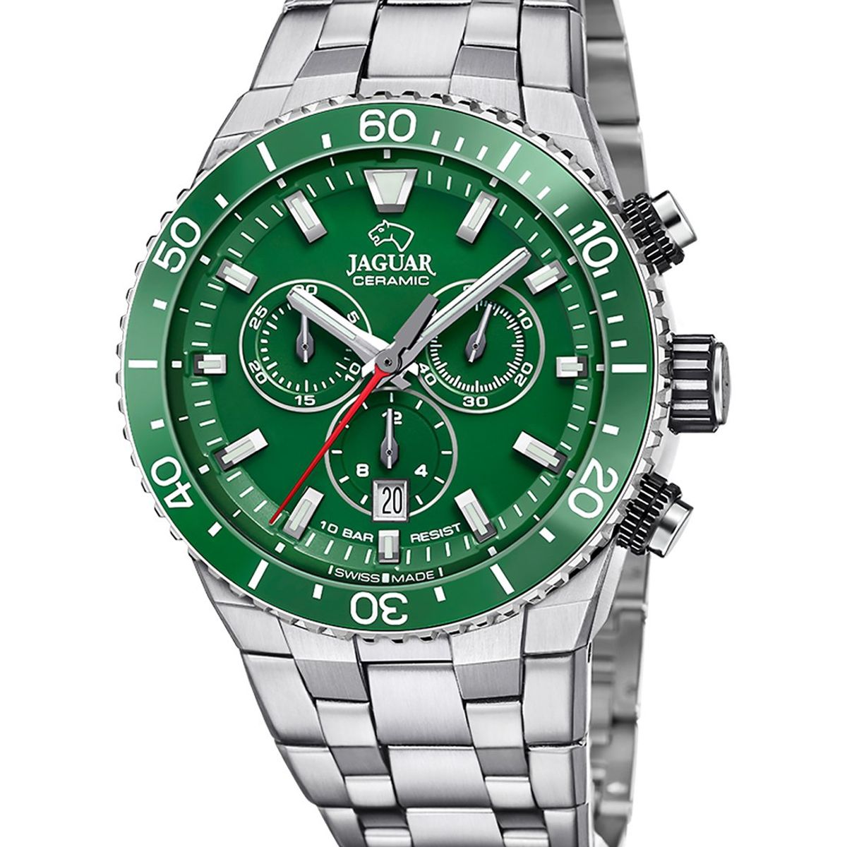 JAGUAR - Reloj J1022/3 Jaguar Swiss Verde Hombre Ceramic