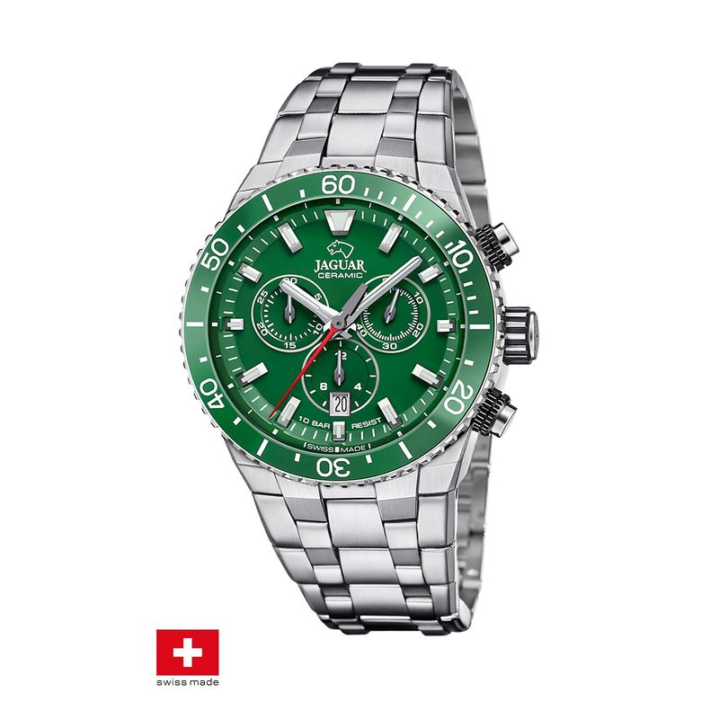 JAGUAR - Reloj J1022/3 Jaguar Swiss Verde Hombre Ceramic