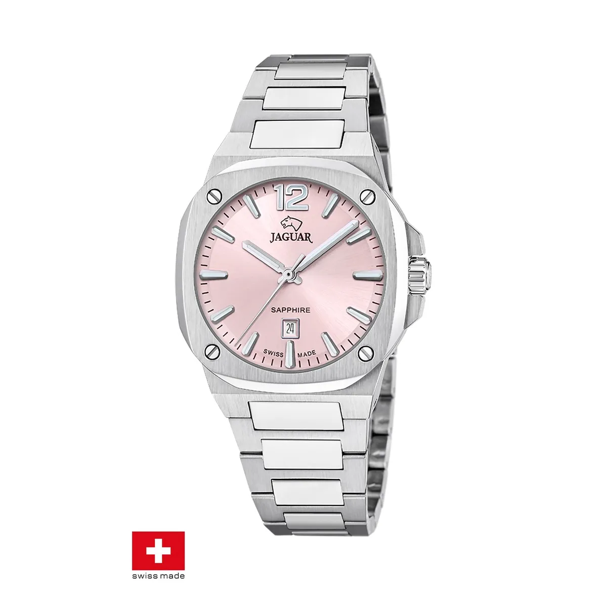 JAGUAR - Reloj J10273 Jaguar Swiss Rosa Mujer Rondcarre JAGUAR