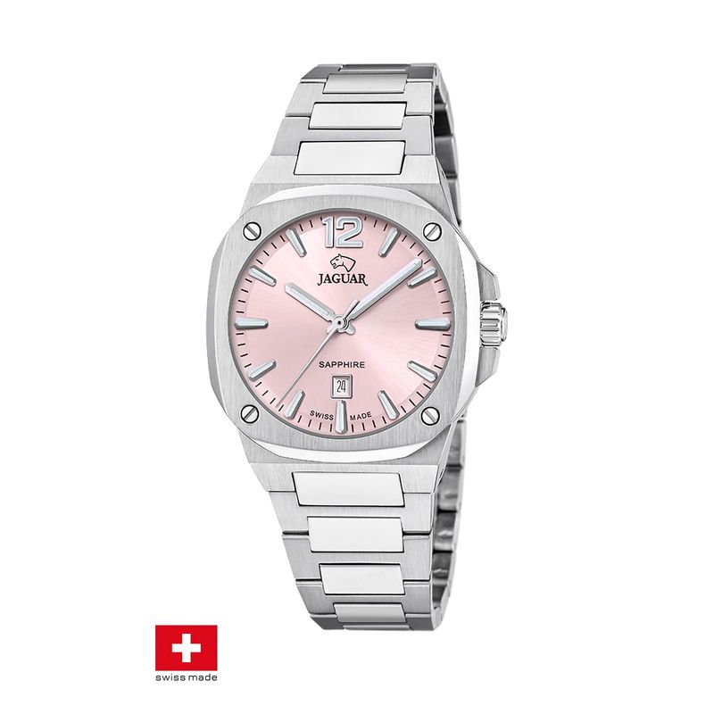 JAGUAR - Reloj J10273 Jaguar Swiss Rosa Mujer Rondcarre JAGUAR
