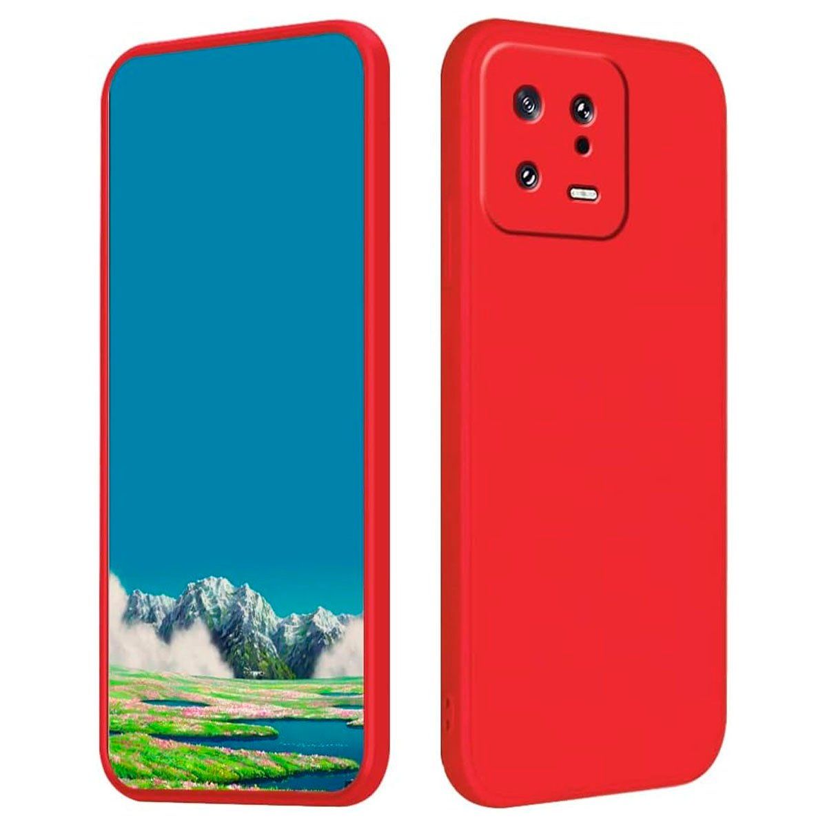 JOIGO - Carcasa Para Xiaomi 13 Goma Rojo