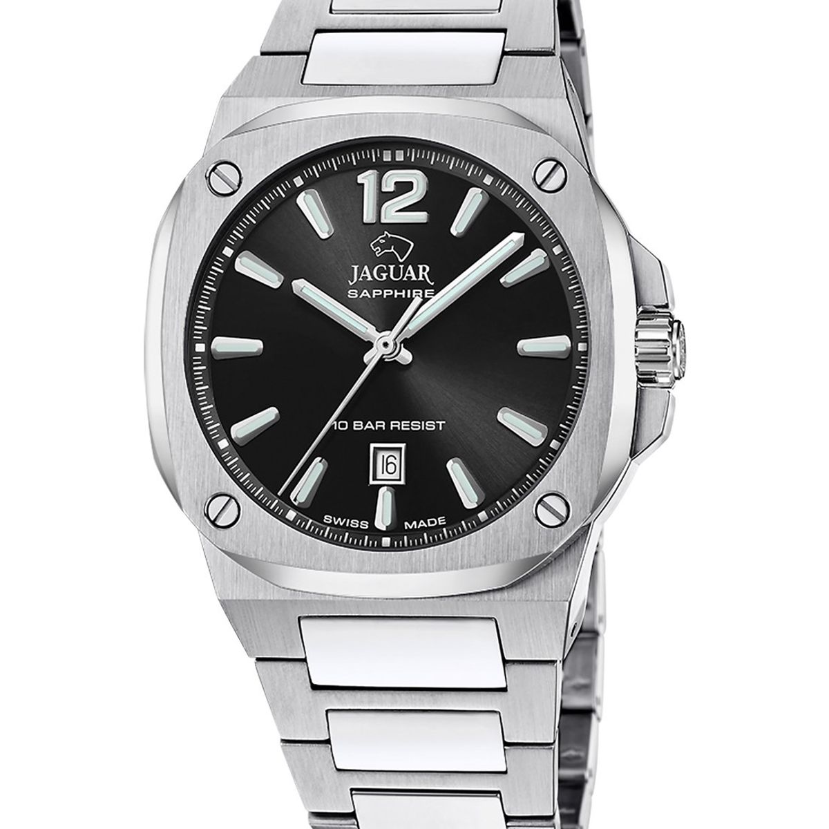 JAGUAR - Reloj J1024/3 Jaguar Swiss Negro Hombre Rondcarre
