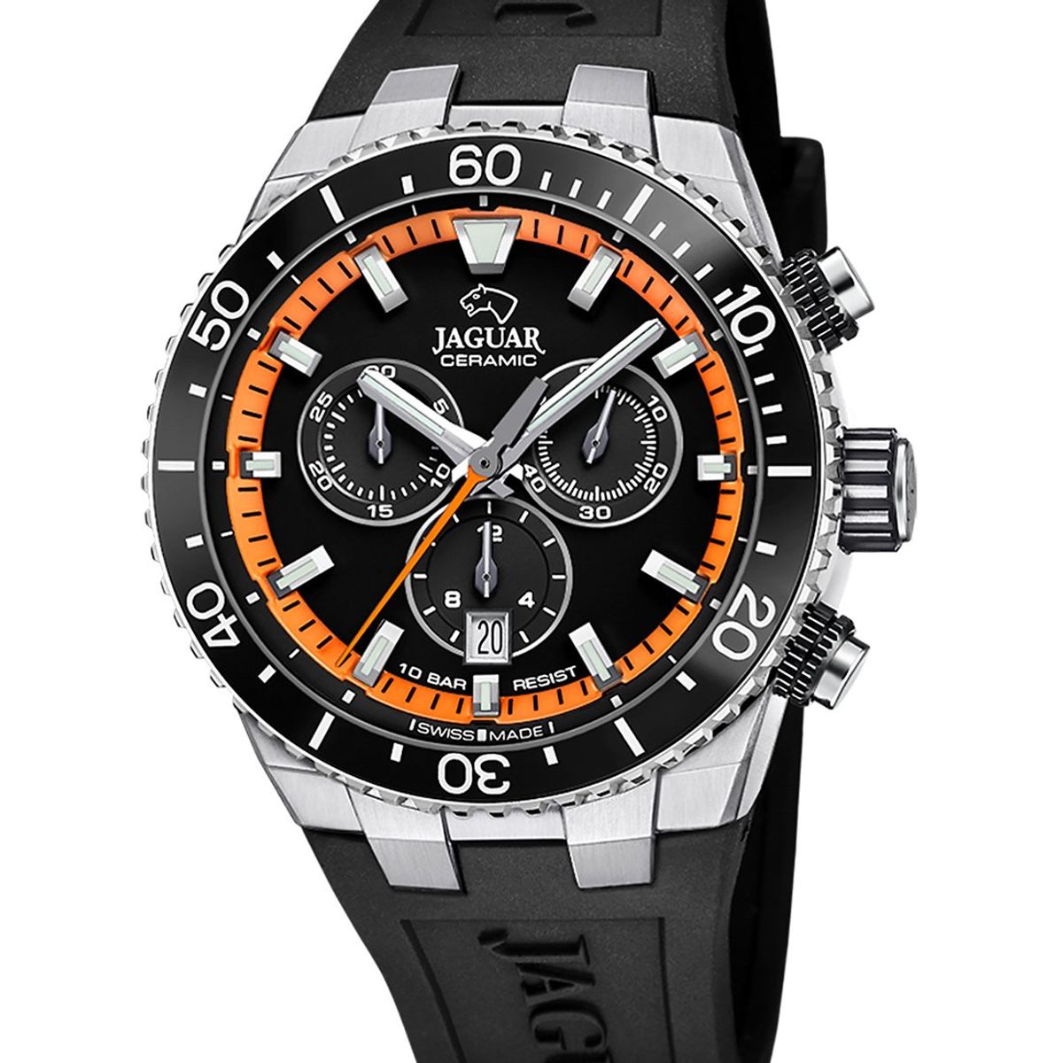 JAGUAR - Reloj J1021/4 Jaguar Swiss Negro Hombre Ceramic