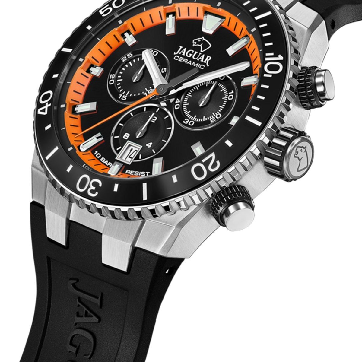 JAGUAR - Reloj J1021/4 Jaguar Swiss Negro Hombre Ceramic
