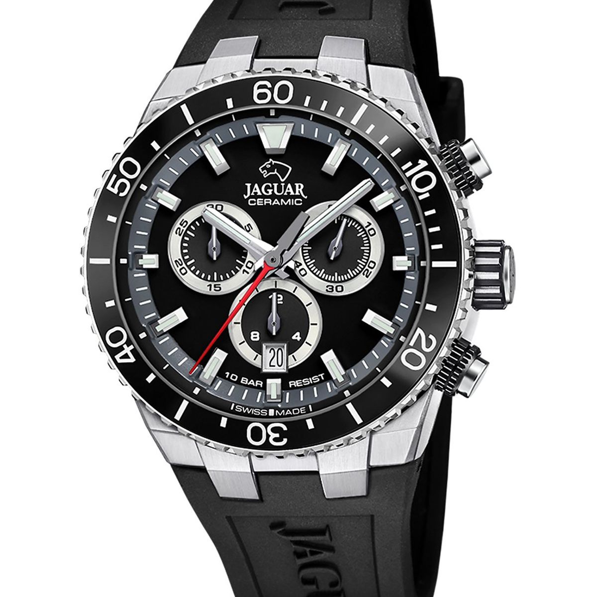 JAGUAR - Reloj J1021/3 Jaguar Swiss Negro Hombre Ceramic