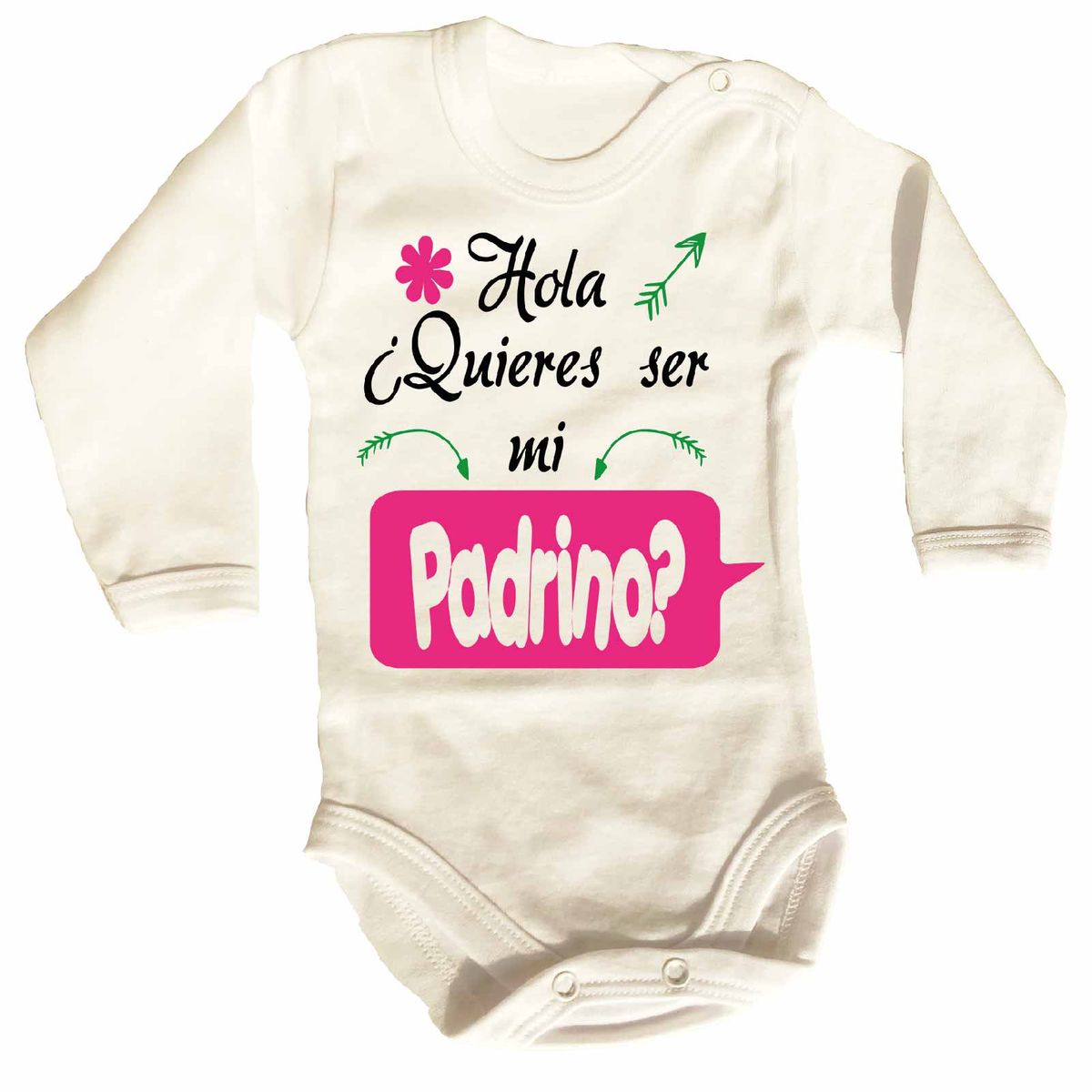 GENERICO - PILUCHOS  BODY DE BEBE ¿QUIERES SER MI PADRINO?
