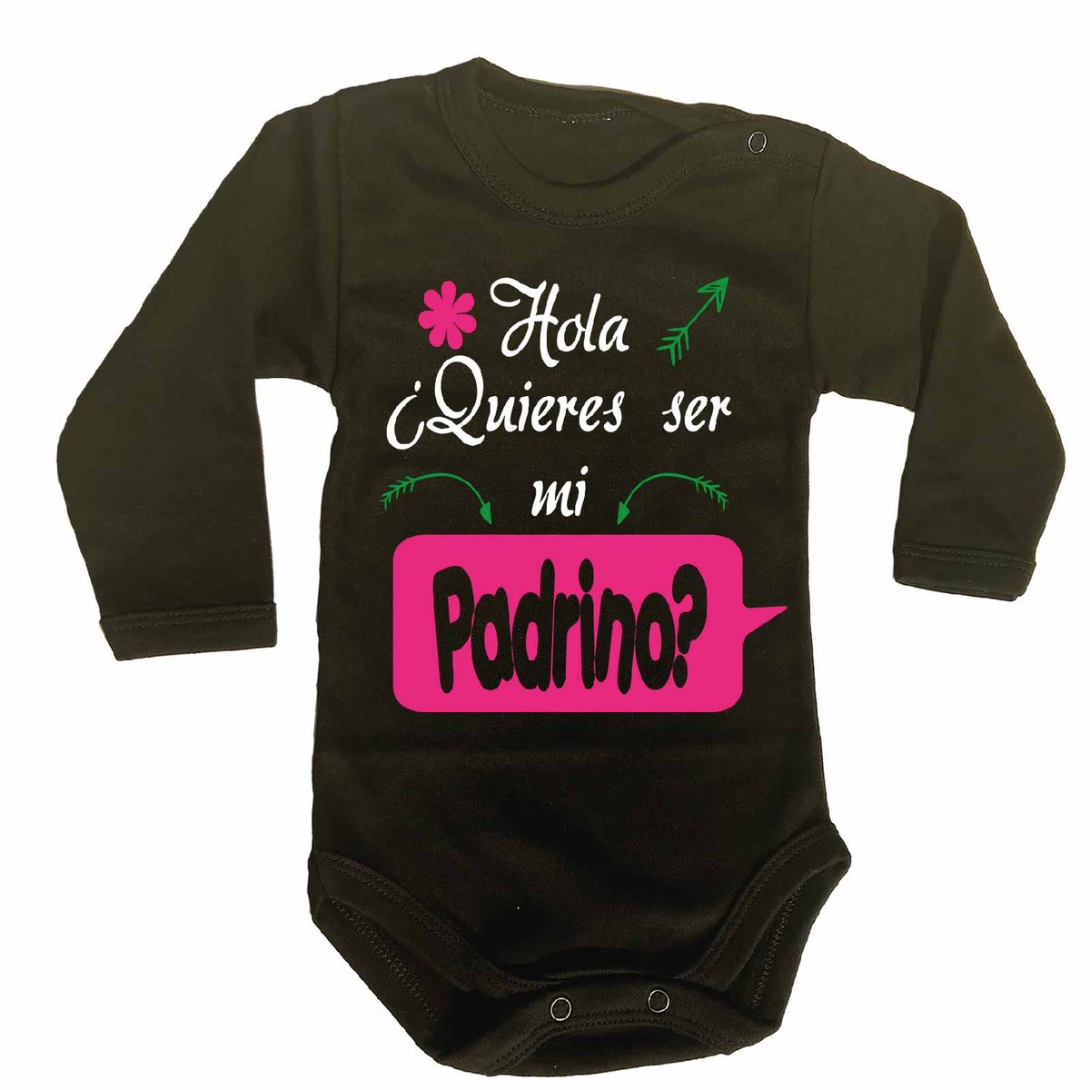 GENERICO - PILUCHOS  BODY DE BEBE ¿QUIERES SER MI PADRINO?