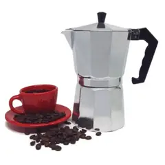 GENERICO - Cafetera Italiana 9 Tazas Cafetera Portatil Color Gris