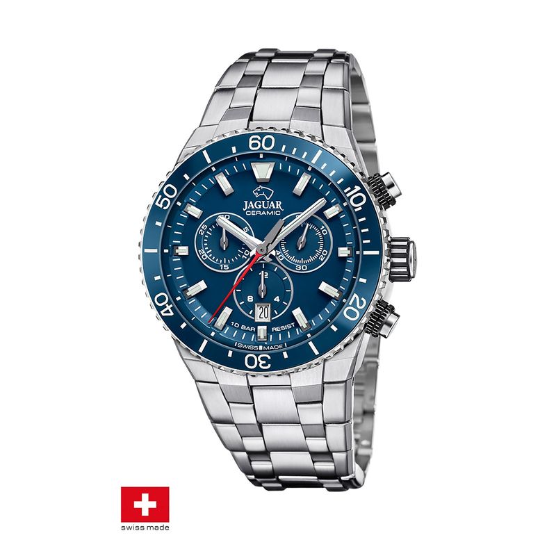 JAGUAR - Reloj J1022/2 Jaguar Swiss Azul Hombre Ceramic
