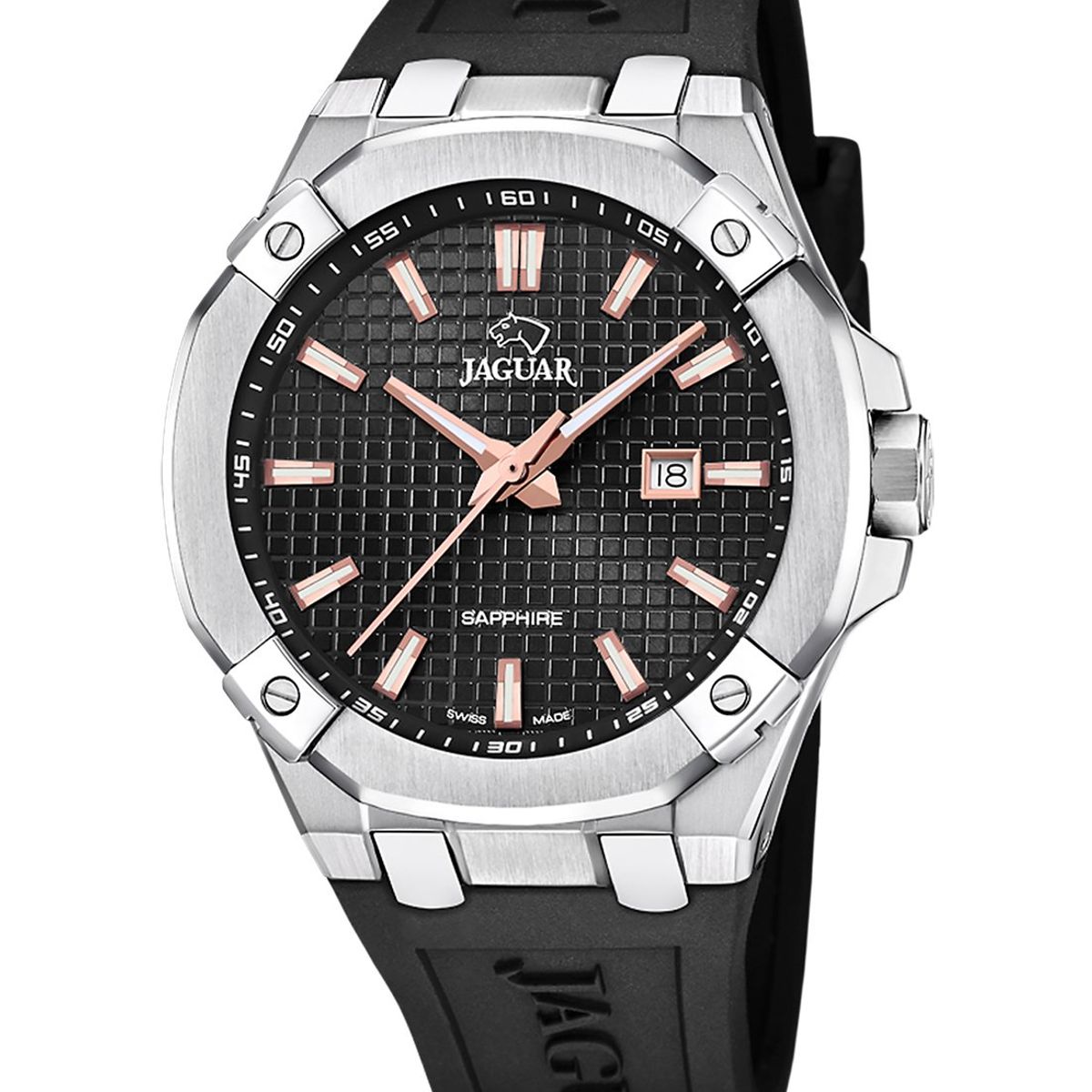 JAGUAR - Reloj J1010/4 Jaguar Swiss Negro Hombre Diplomatic