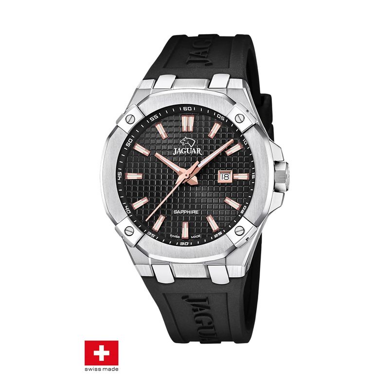 JAGUAR - Reloj J1010/4 Jaguar Swiss Negro Hombre Diplomatic