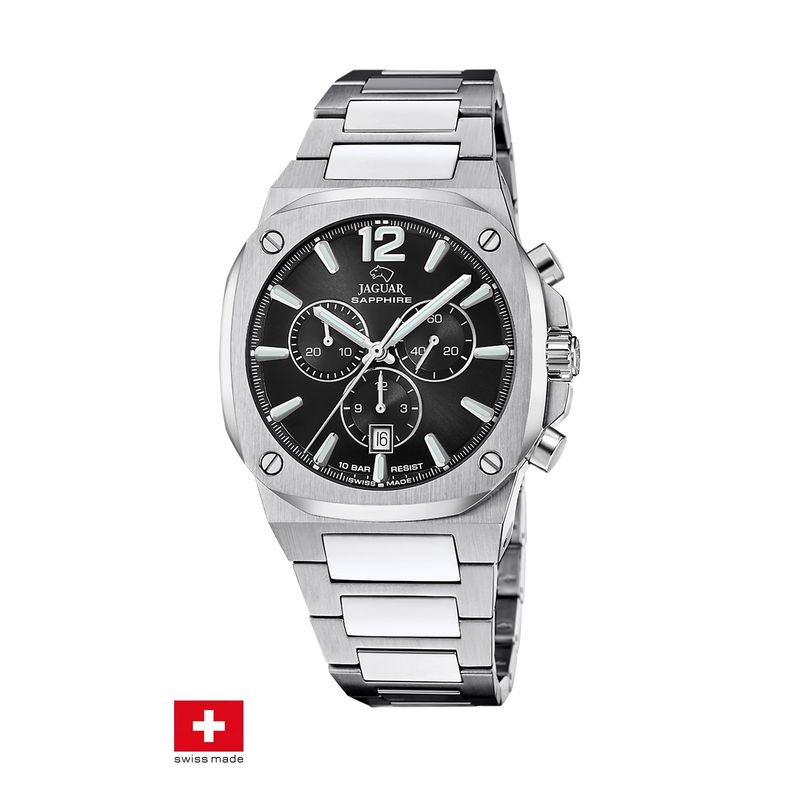 JAGUAR - Reloj J1025/3 Jaguar Swiss Negro Hombre Rondcarre