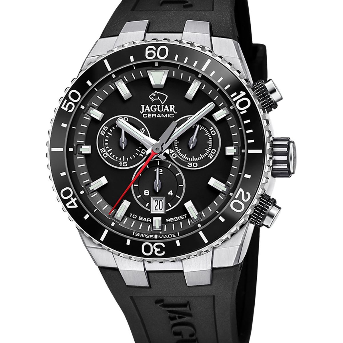 JAGUAR - Reloj J1021/5 Jaguar Swiss Negro Hombre Ceramic