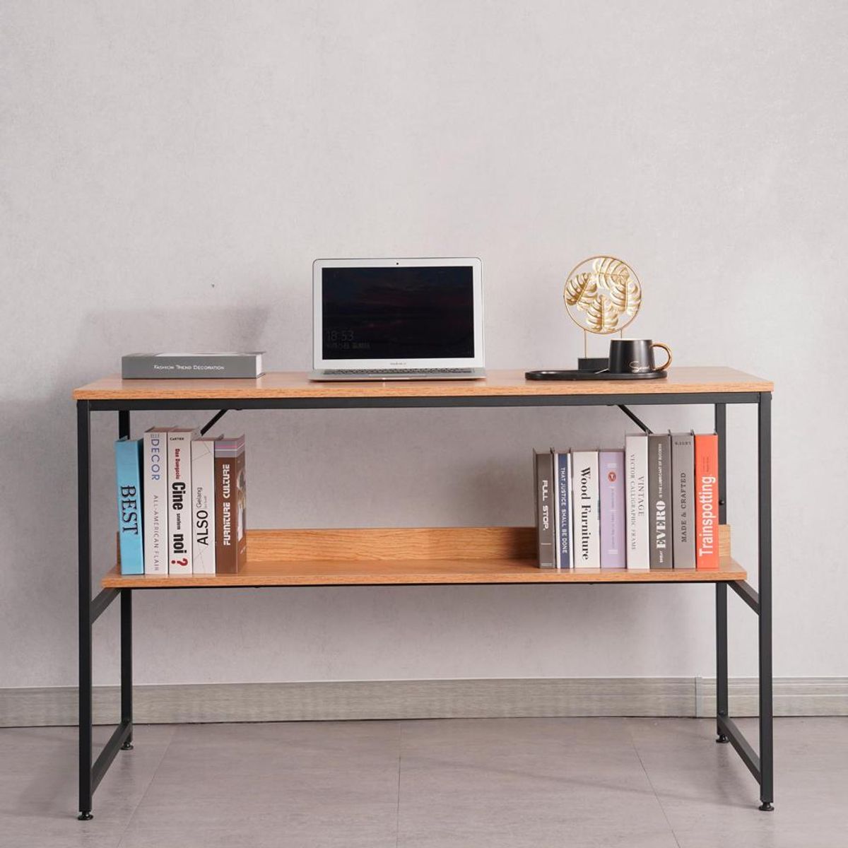 SPAZZIO - Escritorio Iron Line natural 120x60x75 cm