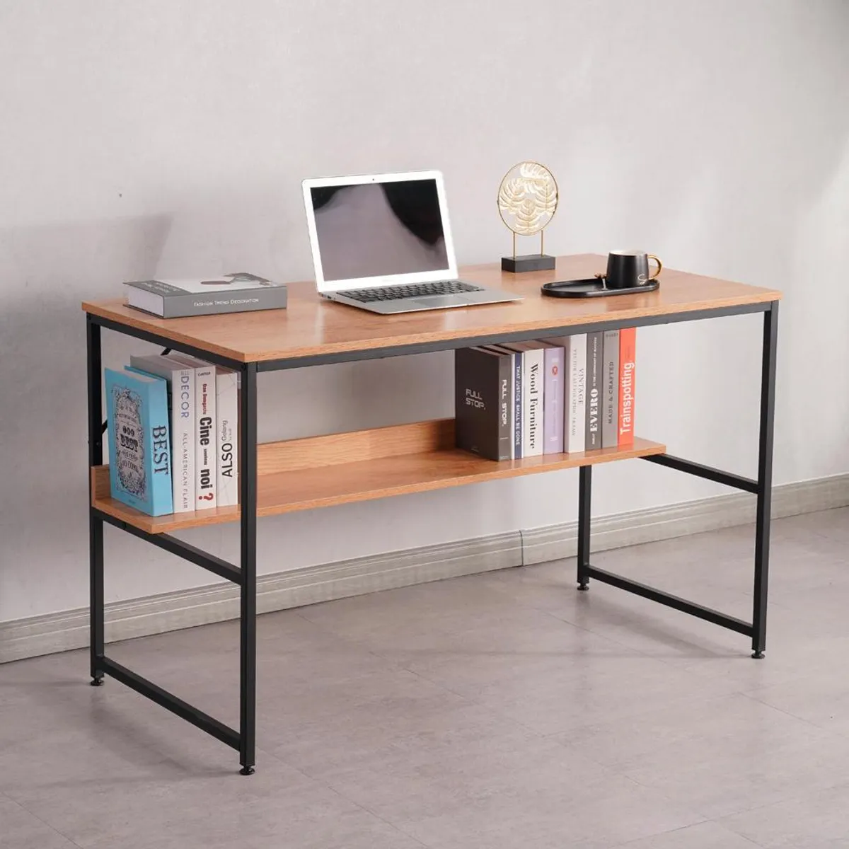 SPAZZIO - Escritorio Iron Line natural 120x60x75 cm