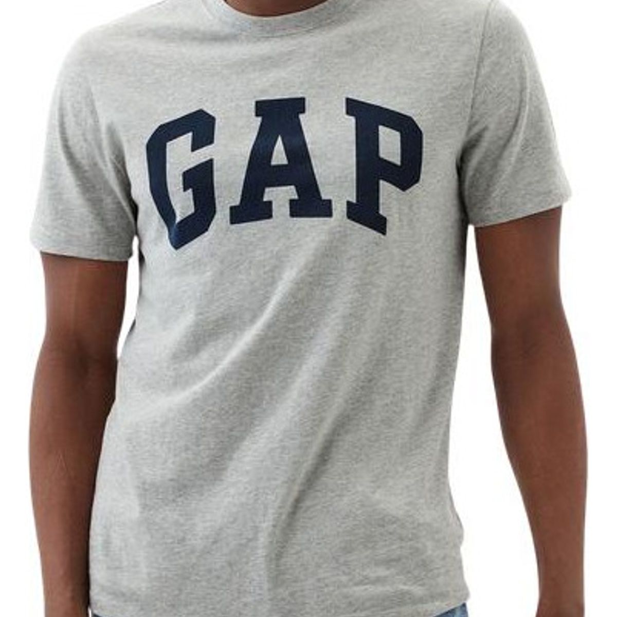 GAP - Polera Hombre Gap Logo Basic Manga Corta Gris
