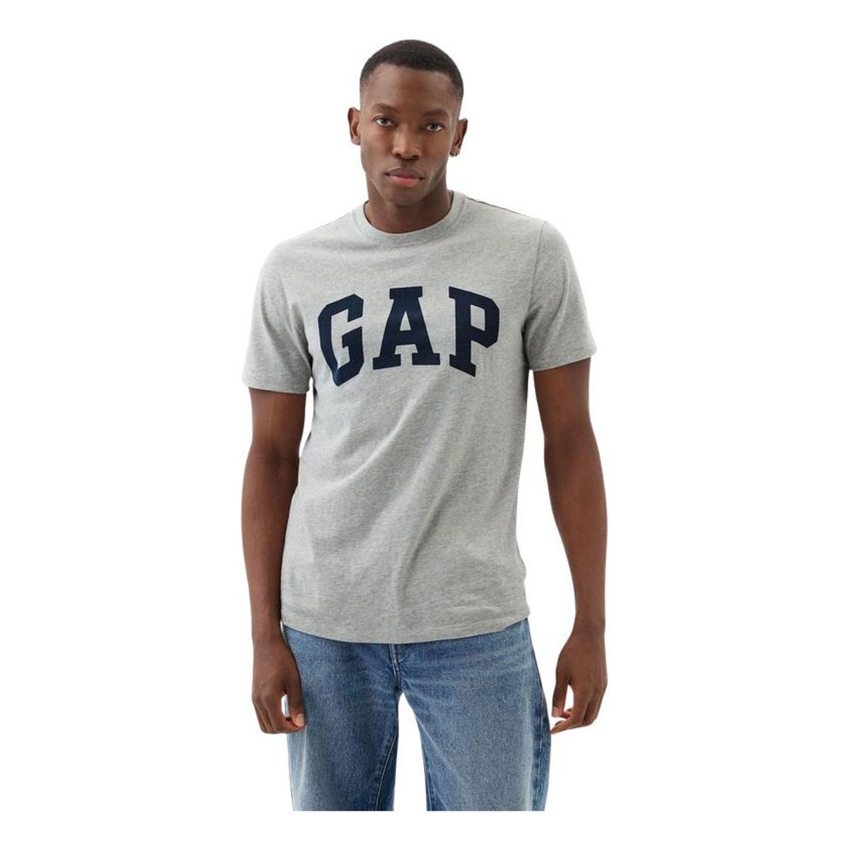 GAP - Polera Hombre Gap Logo Basic Manga Corta Gris