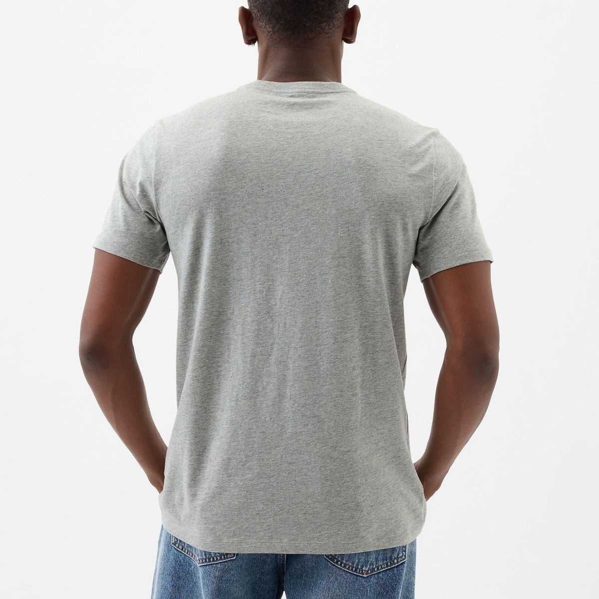 GAP - Polera Hombre Gap Logo Basic Manga Corta Gris