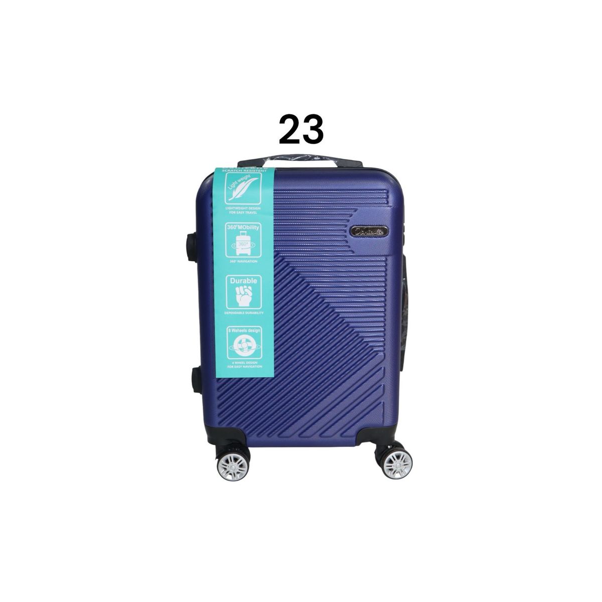 DINASTELLA - Maleta de Viaje con Ruedas 360 y candado 23L Rigida ABS Danicolle Azul