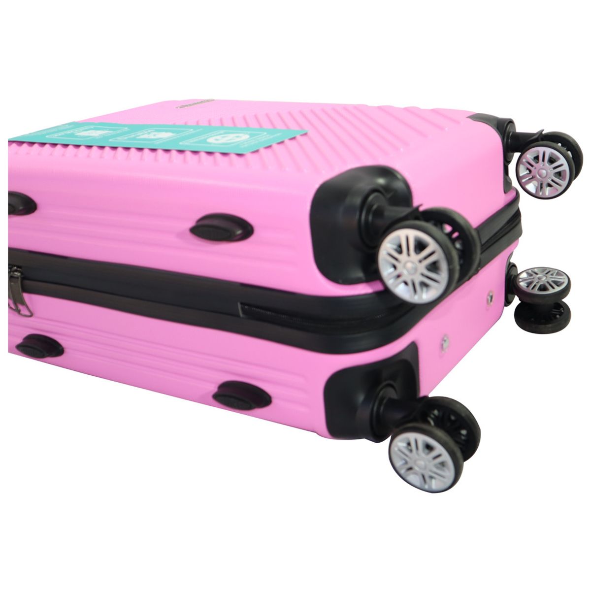 DINASTELLA - Maleta de Viaje Ruedas 360 y candado 23L Rigida ABS Danicolle Rosada