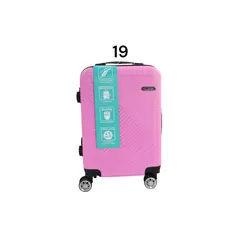 DINASTELLA - Maleta de Viaje Ruedas 360 y candado 19L Rigida ABS Danicolle Rosada