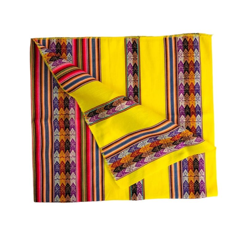 GENERICO - Manta 1.10 X 2.10 Cm Mantel Andino - amarillo