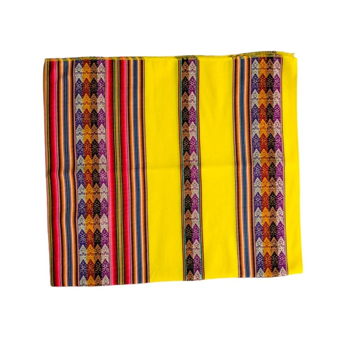 GENERICO - Manta Mantel Aguayo Andino 1.10 X 2.30 cm Decorativos Amarillo
