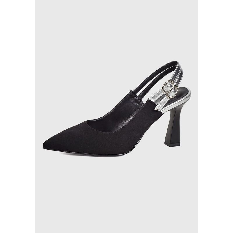EDA MANZINI - Sandalia Bernabella Negro Plata EDA MANZINI