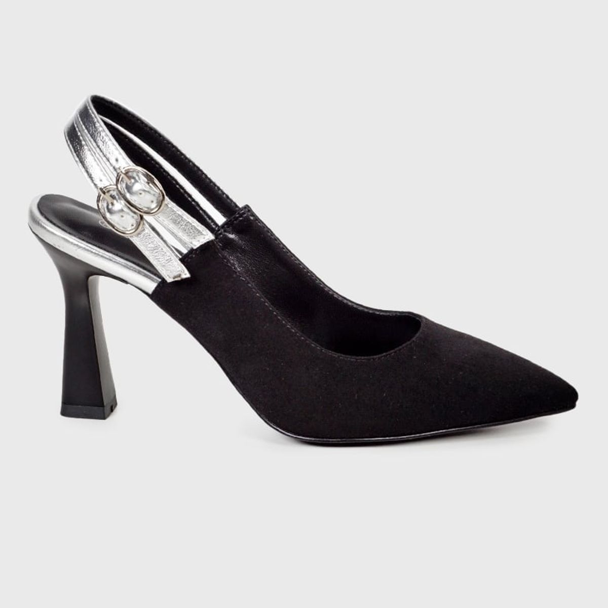 EDA MANZINI - Sandalia Bernabella Negro Plata EDA MANZINI