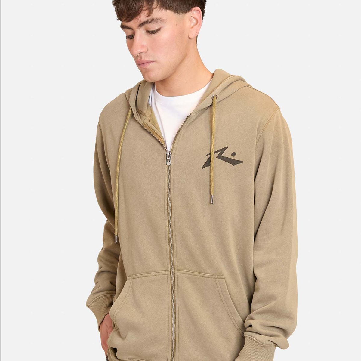RUSTY - Poleron FZ Rsty One Khaki Hombre Rusty