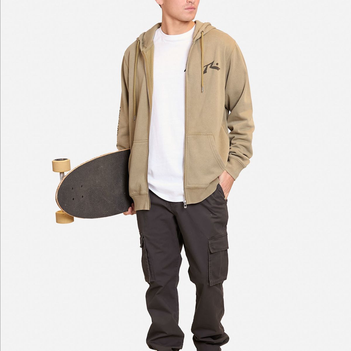 RUSTY - Poleron FZ Rsty One Khaki Hombre Rusty