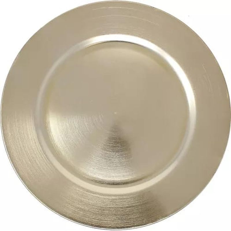 GENERICO - 6 Platos Bases liso Dorado