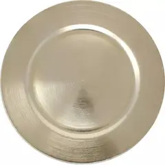 GENERICO - 6 Platos Bases liso Dorado